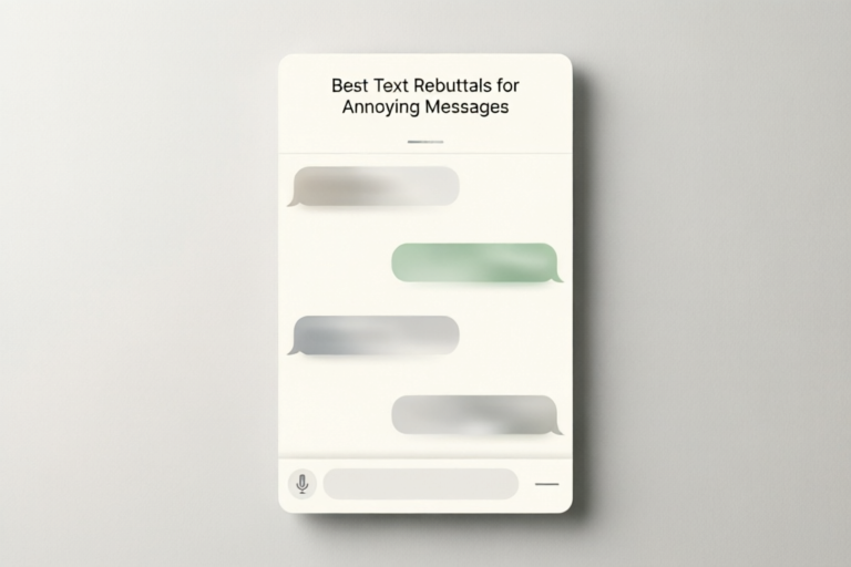 Best Text Rebuttals for Annoying Messages